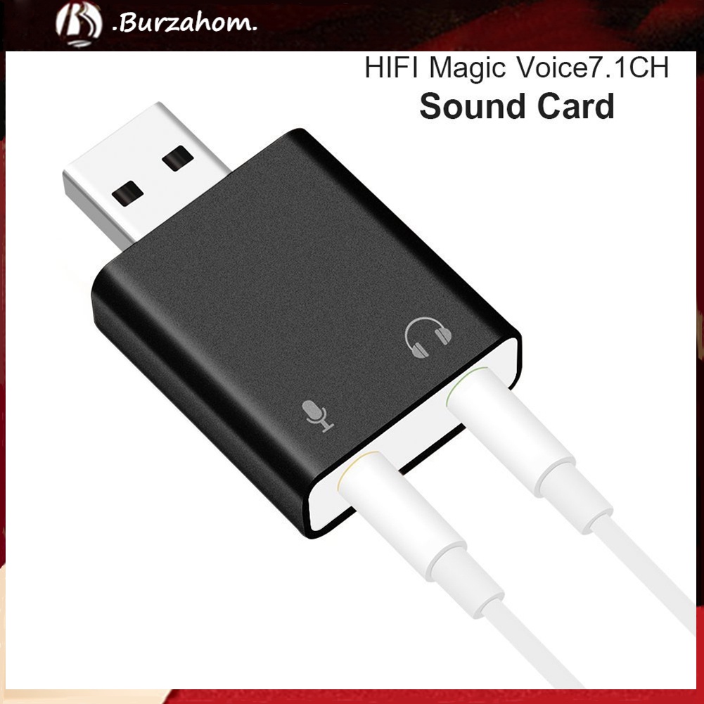 Thẻ Âm Thanh Mở Rộng Usb7.1 Với Giắc Cắm 3.5mm Cho Pc Notebook