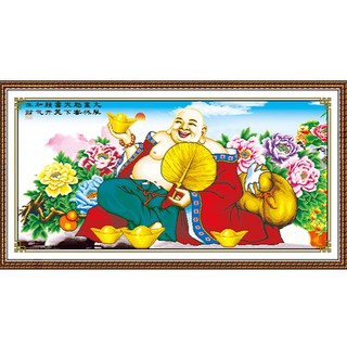 Tranh đá hạt tròn phật di lặc h608