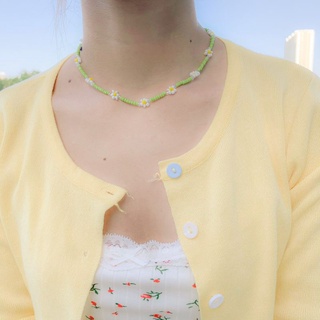 choker hạt cườm hoa cúc dễ thương