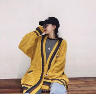 Áo len cardigan dáng dài