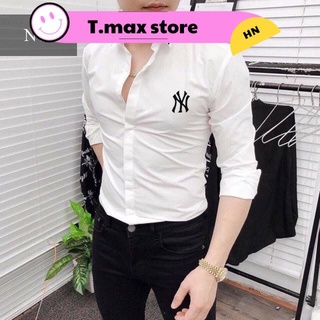 Áo Sơ Mi nam 💖FREESHIP💖 Áo Sơ mi Nam trắng - Chất liệu lụa cao cấp, chất vải mềm mịn, dáng slimfit trẻ đẹp