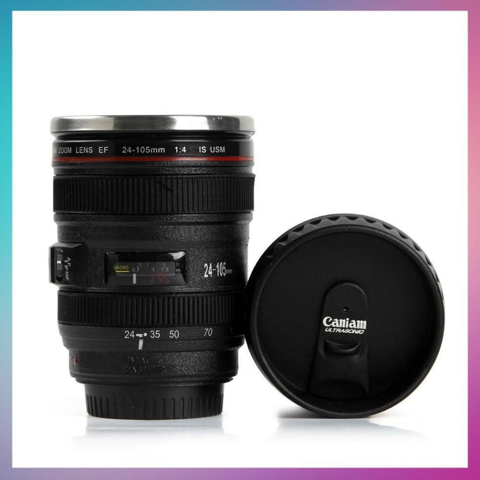 Ly Giữ Nhiệt Cafe - Cốc Giữ Nhiệt Cafe Hình Ống Kính Lens Máy Ảnh