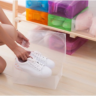 Combo 2 hộp đựng giày dép trong suốt nhiều màu KNSTORE