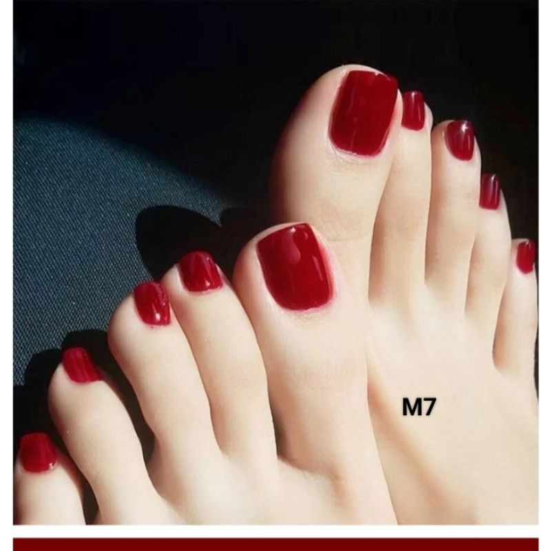 Bộ 24 móng chân giả đính đá nhiều mẫu Belly nail bộ 24 móng chân giả