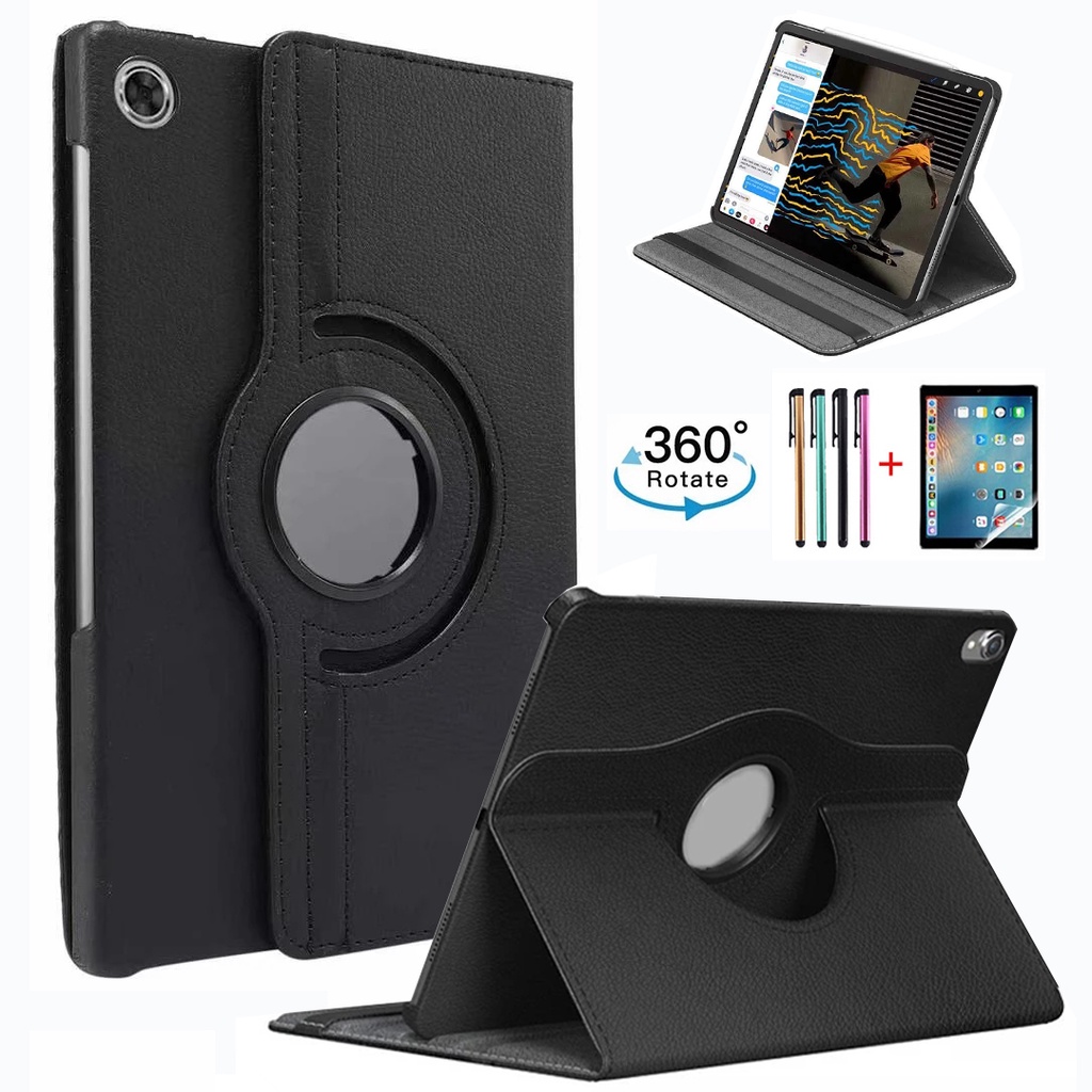 Bao da máy tính bảng PU có thể xoay 360 độ cho Lenovo Tab M10 FHD Plus TB-X606 X606F M10 HD 2nd Gen TB-X306F