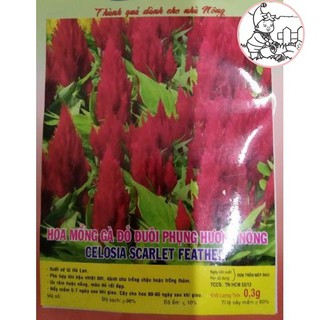 HẠT HOA MỒNG GÀ ĐỎ ĐUÔI PHỤNG - GÓI 0,3 GRAM