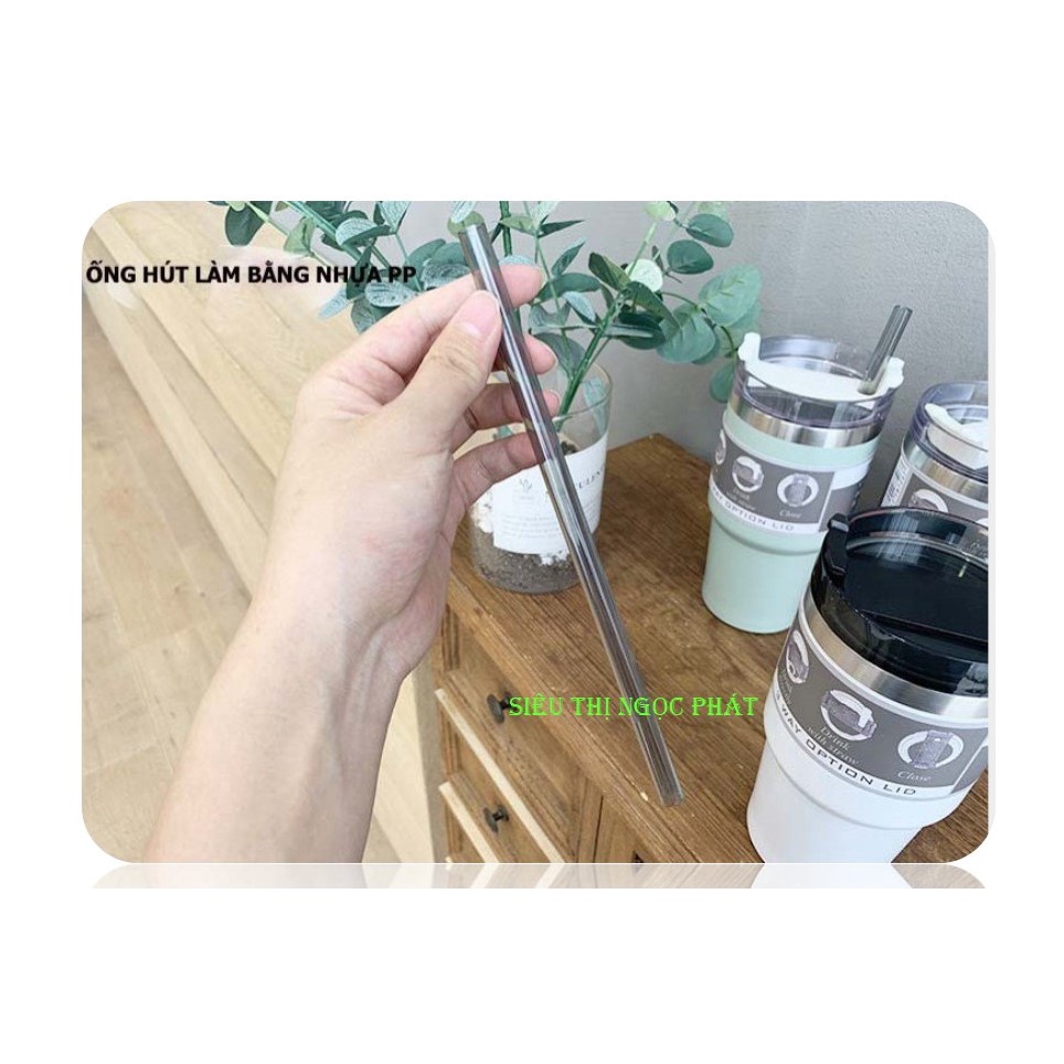Ly/ bình giữ nhiệt TYESO 600ml_kèm ống hút, kèm 2 loại đầu uống [HÀNG CHÍNH HÃNG]