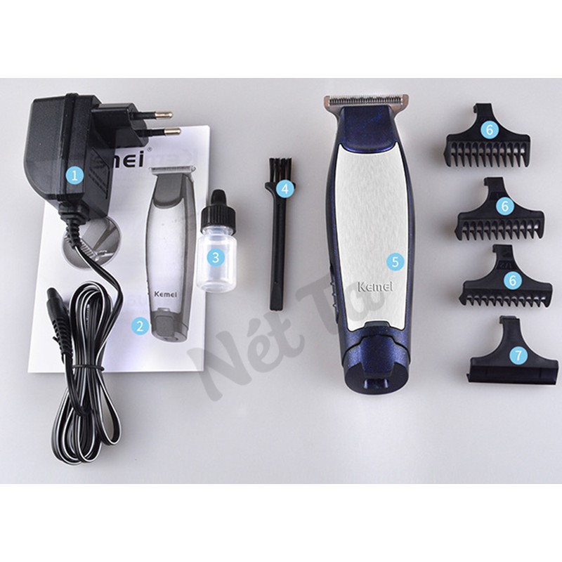 Tông Đơ Cắt Tóc, Bấm Viền, Chấn Viền Kemei 5021 Cao Cấp - Đã Mài Chuốt Lưỡi - Bảo Hành 12 Tháng - Lỗi 1 Đổi 1