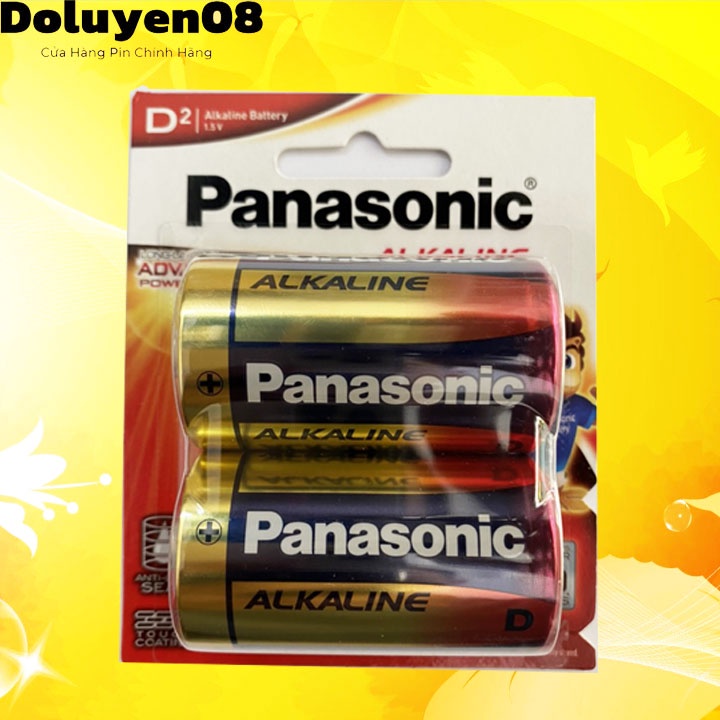 Pin Đại D Panasonic Alkline 1.5V Chính hãng Vỉ 2 viên