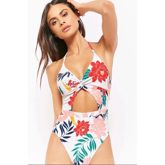 1 Mảnh Cutout Giữa Hoa Trắng Forever21