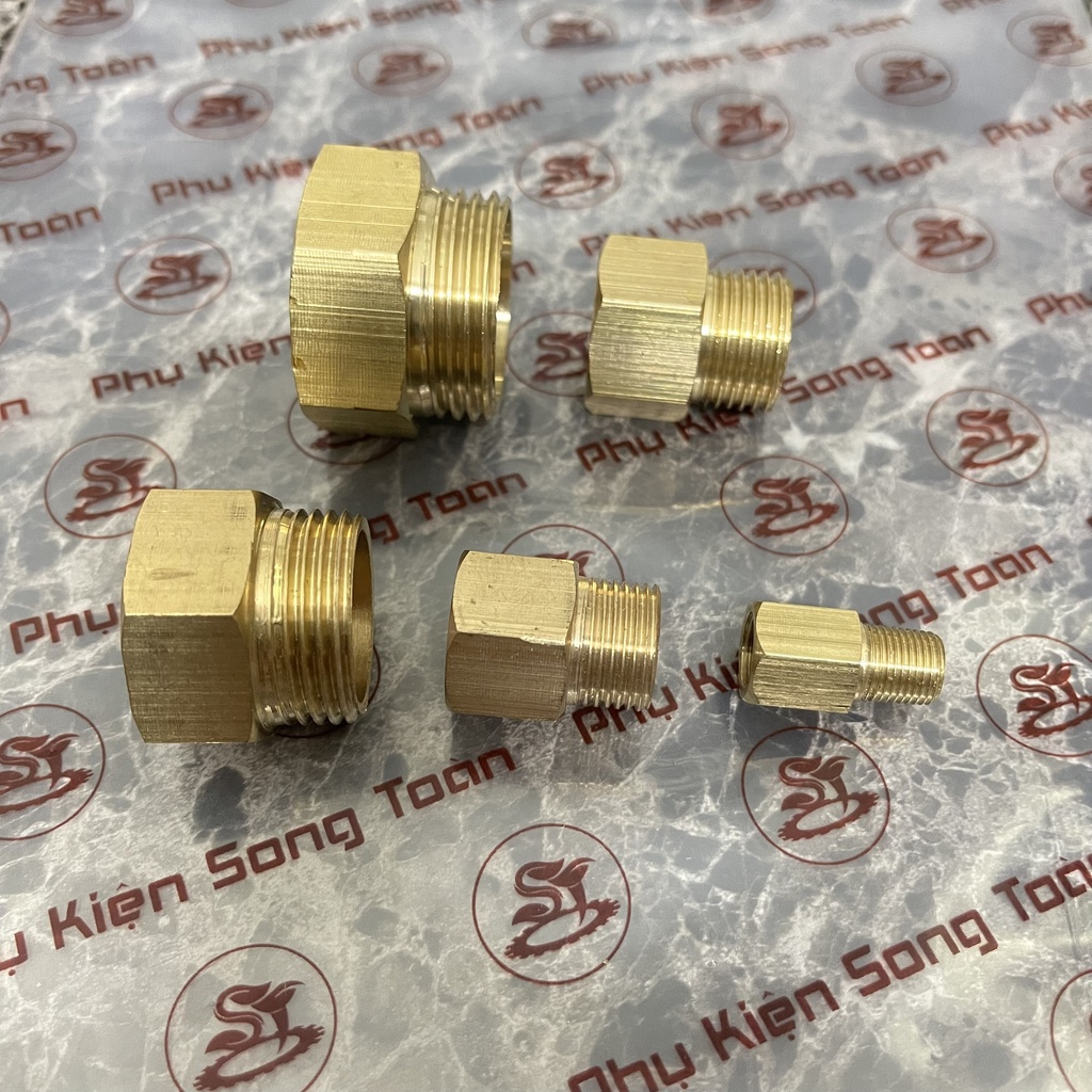 [LƠ NỐI REN] Khớp nối ren trong ren ngoài dân dụng BSP - Bằng đồng Brass Adaptor female to male Sơ mi cả rá ngược