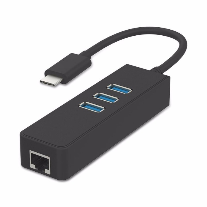 BỘ CHIA TYPE C RA 3 CỔNG USB 3.0 VÀ 1 CỔNG LAN ĐA NĂNG - HUB TYPE C RA 1 CỔNG LAN + 3 CỔNG USB 3.0 DÙNG CHO MACBOOK