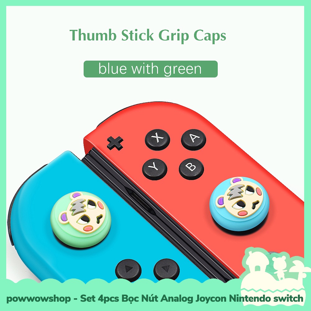 [Sẵn VN - Hỏa Tốc] Set 4pcs Bọc Nút Cần Xoay Analog Joycon Cho Máy Game Nintendo Switch / Lite / Oled Animal Crossing