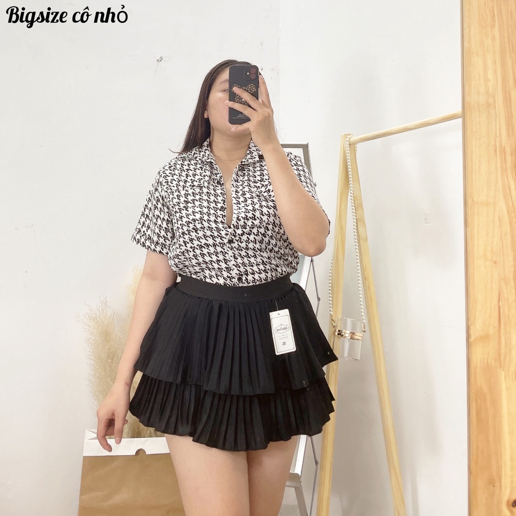 Áo Sơ Mi Nữ Họa Tiết Bigsize Dễ THương Phom Rộng,Lên Phom Cực Xinh SMHT ZZ