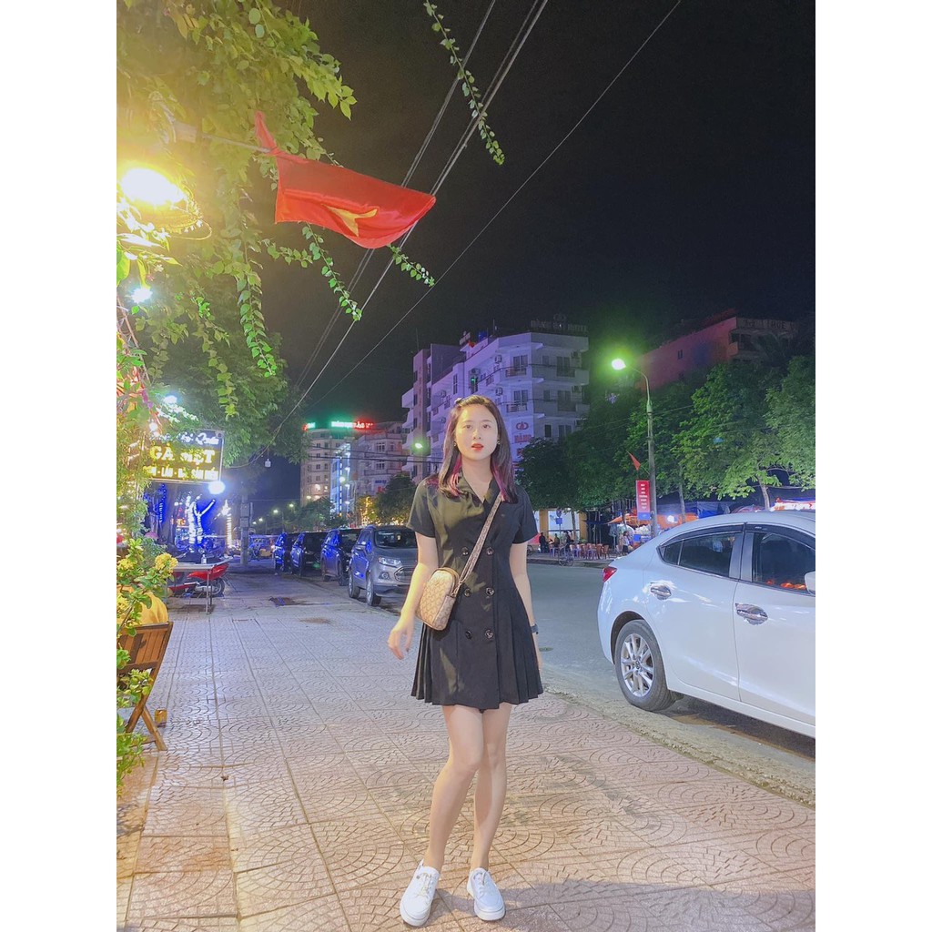 ĐẦM SƠ MI XẾP LY XÒA 6 CÚC