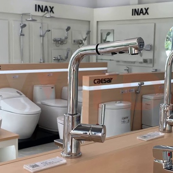 Vòi rửa chén bát nóng lạnh CAESAR K915C, Vòi bếp 2 đường nước, Cam kết chính hãng