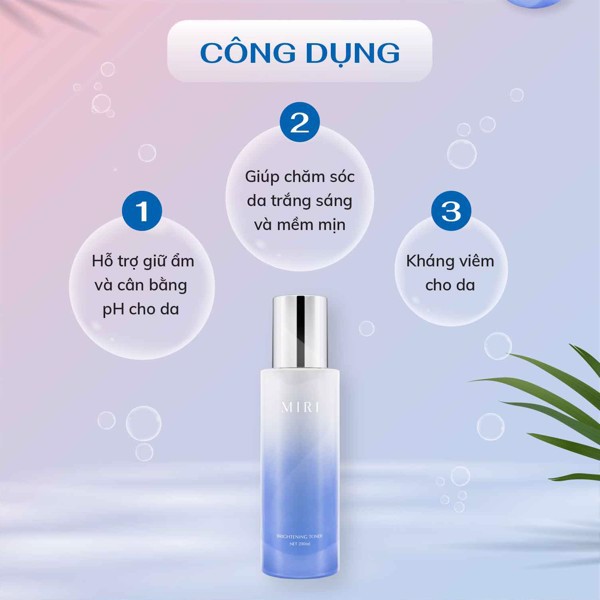 Nước cân bằng độ ẩm cho da Miri Brightening Toner 200ml