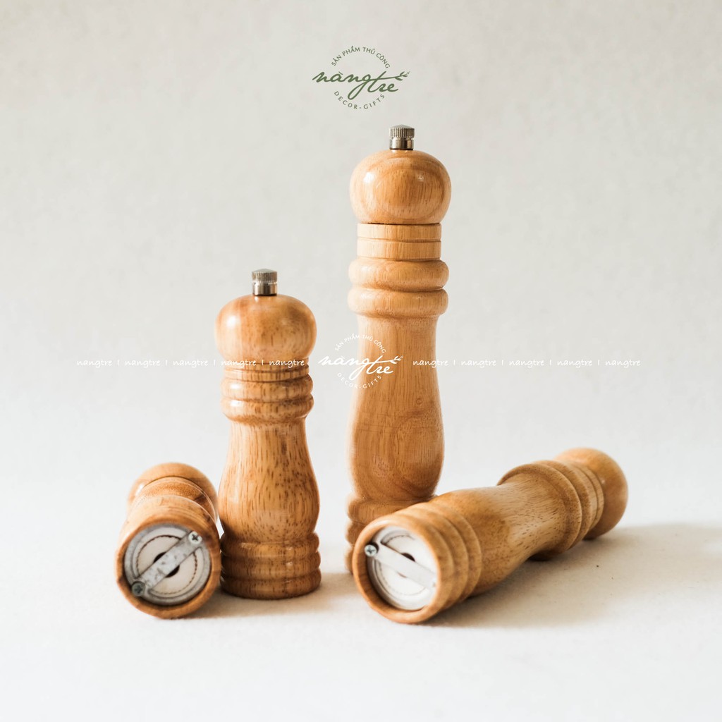 Cối xay tiêu bằng gỗ - Xay tiêu cầm tay - Wooden pepper mill