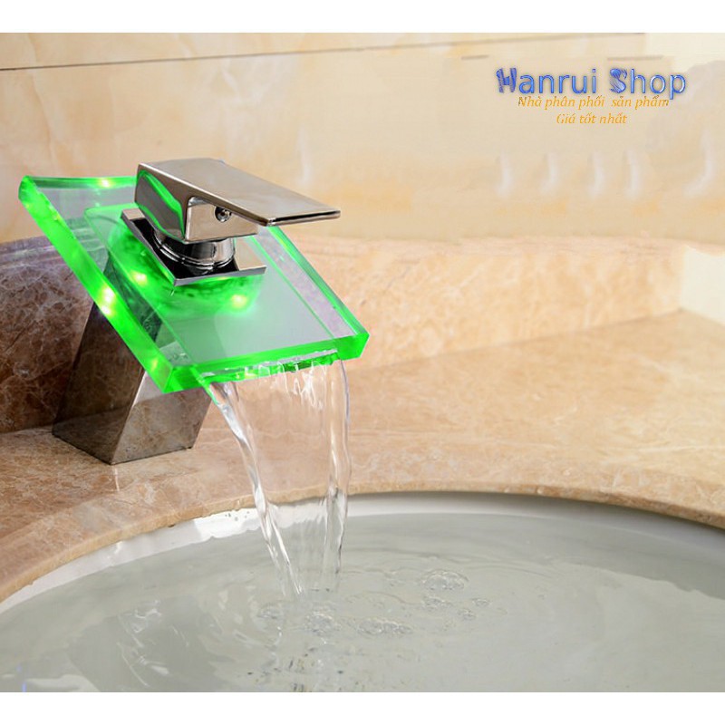 Vòi lavabo kính cường lực đổi màu theo nhiệt độ nước Euro Quality - Giá siêu hấp dẫn