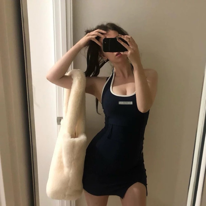 [Hàng Có Sẵn] Đầm Thun Cổ Yếm Ôm Body Tôn Dáng Chất Đẹp Co Dãn 4 Chiều Dành Cho Nữ