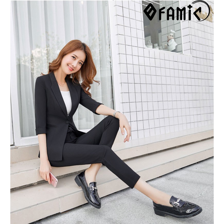 Bộ Vest Nữ ❤️𝑭𝑹𝑬𝑬𝑺𝑯𝑰𝑷❤️ Giảm 5k khi nhập mã [ BLAZER ] Vest Công Sở gồm Áo Vest Tay Lở Quần Dài Kèm Áo Trong | BigBuy360 - bigbuy360.vn
