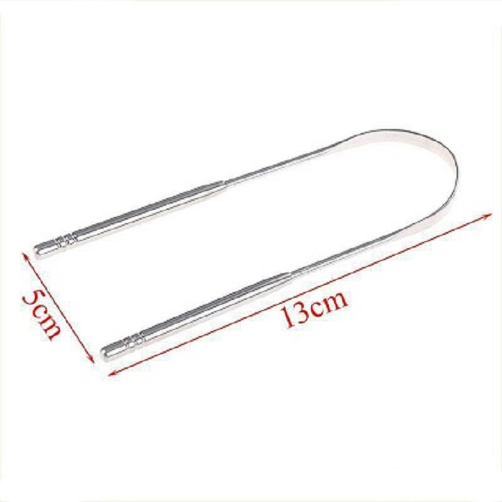 Dụng Cụ Cạo Lưỡi Hợp Kim Inox Hình Chữ U Liền Khối Kháng Khuẩn Tiện Dụng An Toàn Vệ Sinh