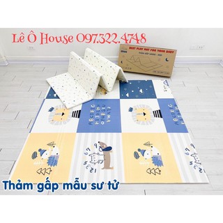 Thảm gấp XPE silicone cao cấp Hàn Quốc mẫu Sư Tư Lion