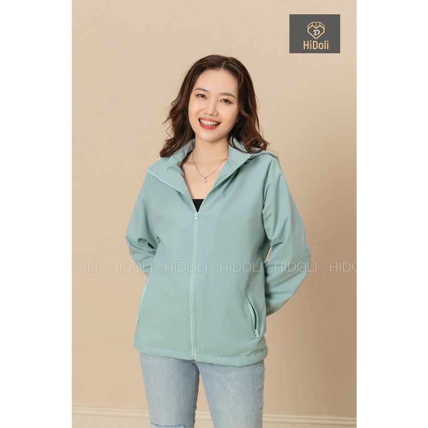 Áo Khoác Gió Nữ HIDOLI Hàng Chính Hãng , Áo Gió Cản Bụi , Cản Gió , Vải Tráng Bạc Chống Nước Cao Cấp - AG002