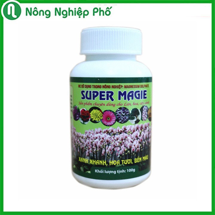 [PHÂN BÓN TRUNG LƯỢNG THẦY TÁM NGỌC] Super Magnisal Bổ Sung Diệp Lục Tố, Tăng Khả Năng Quang Hợp Lọ 100 Gram