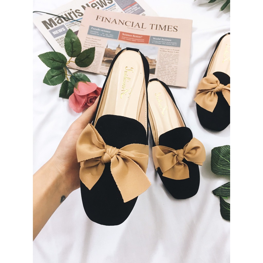 Giày nữ búp bê đính nữ xinh xắn màu đen shynstores | BigBuy360 - bigbuy360.vn