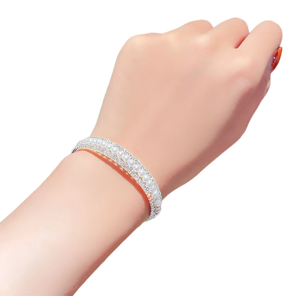 Vòng Tay Chuỗi Hạt Ngọc Trai Đơn Giản Sang Trọng Phong Cách Hàn Quốc Cho Nữ