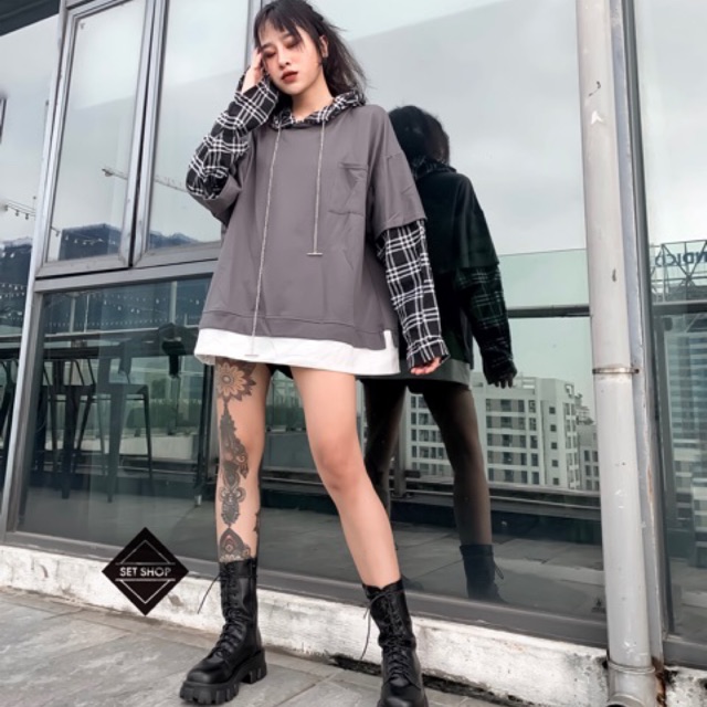 Áo hoodie layer dây xích | BigBuy360 - bigbuy360.vn