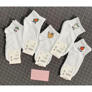 Set 5 đôi Vớ Hoa Quả Trắng (trắng)