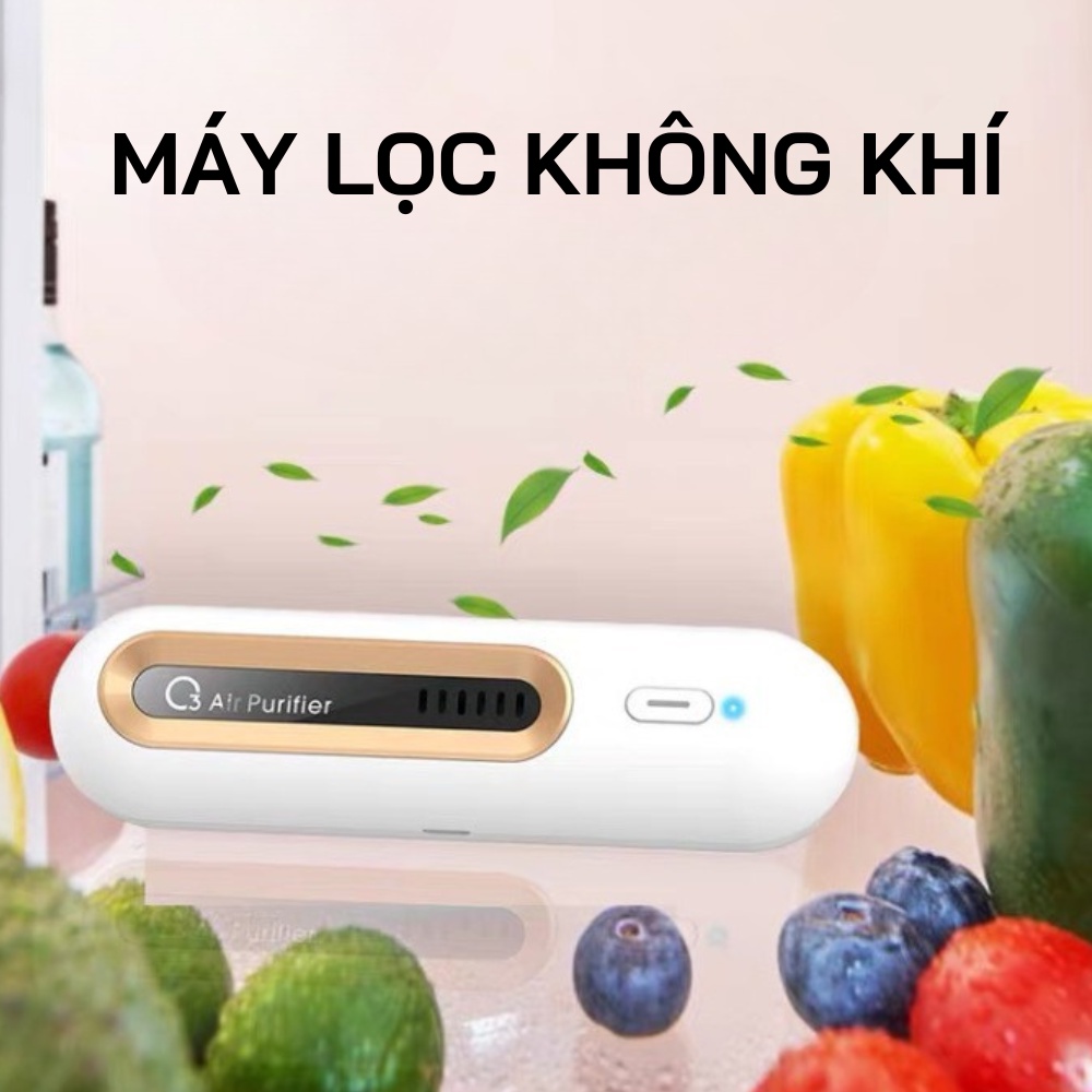 Máy khử mùi tủ lạnh, máy lọc không khí mini diệt khuẩn tủ lạnh tích hợp công nghệ Ozone