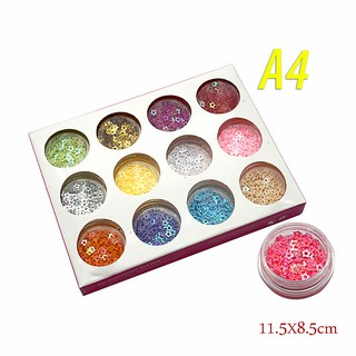 Set trang trí Nails 12 màu A4-Sao