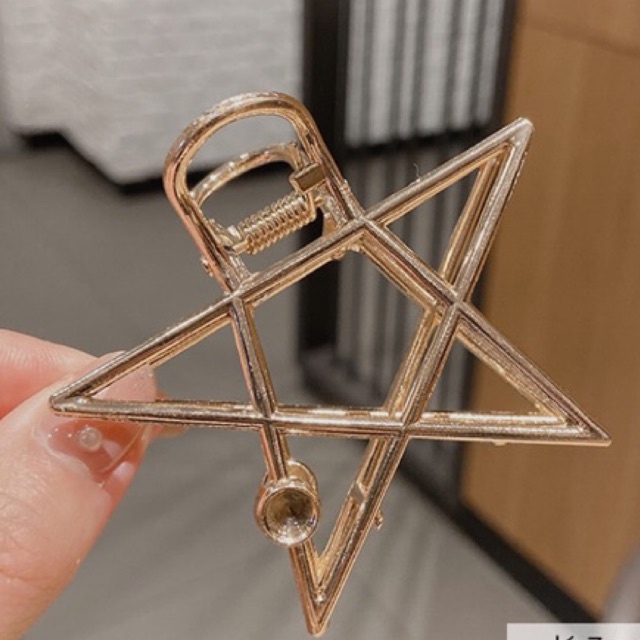 Kẹp tóc răng cưa nhiều hình kim loại hình ngôi sao