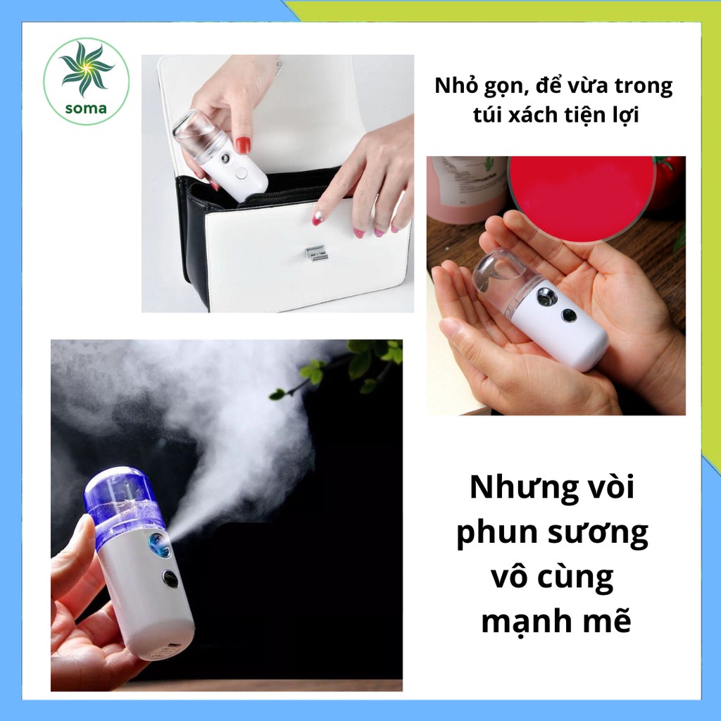 Máy phun sương nano mini cầm tay tiện lợi cấp ẩm cho làn da MX31