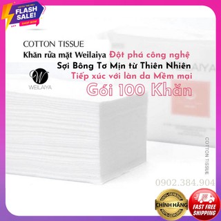[Deal Hot] Khăn Lau Mặt Bông Tẩy Trang Cotton Weilaiya Chính Hãng Làm Sạch Đột Phá Thân Thiện Không Gây Kích Ứng Sẵn SLL