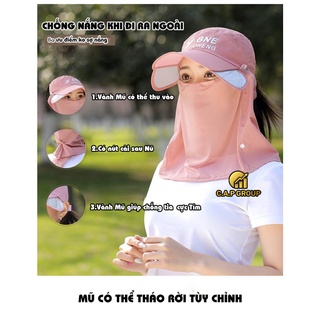 Mũ chống nắng kèm khẩu trang Nữ Nam Chống Tia Cực Tím