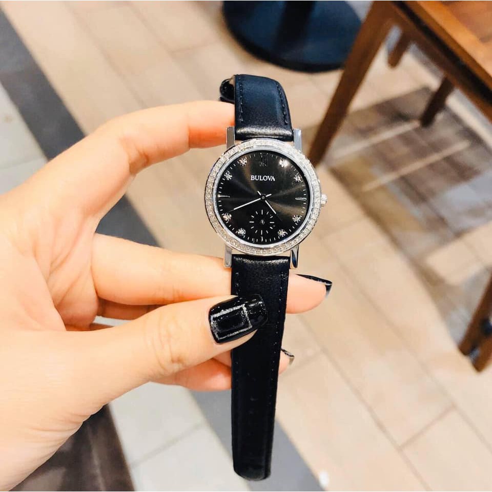 Đồng hồ nữ chính hãng Bulova 96L246 - Máy pin - Kính cứng - Dây da mềm mại ôm tay