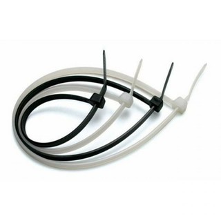 100 cái dây lạt nhựa, dây rút nhựa trắng ngà, đen cỡ 4x200mm
