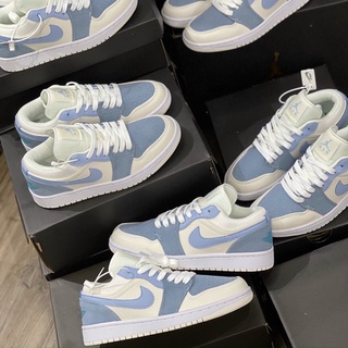 GIÀY JD1 LOW BLU SUEDE WHITE SC [ FREESHIP + BOX ]