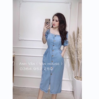 ĐẦM JEANS CỔ U