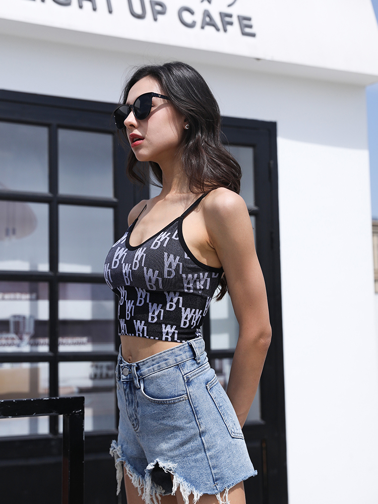 Áo ngực AIJOLEN in họa tiết chữ cá tính
