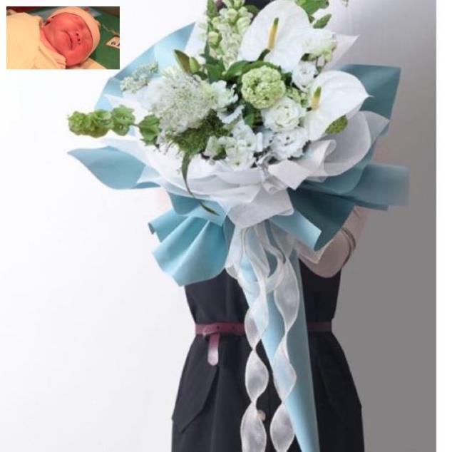 Giấy gói hoa gấm lì-gấm hàn Hàn Quốc loại dày sịn tập 20 tờ