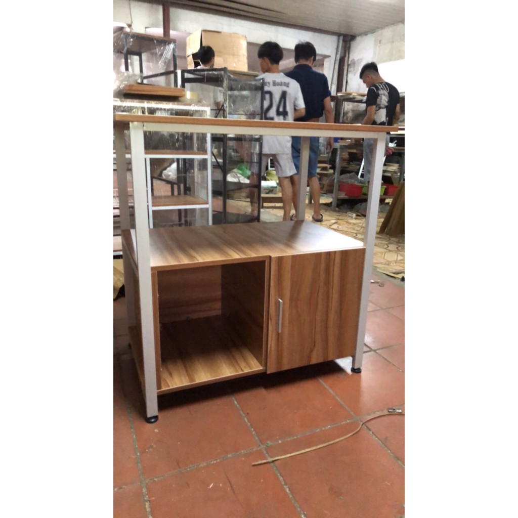 Kệ lò vi sóng, lò nướng  Khung sắt, Gỗ MDF  YL160-1 - 80x84x50 cm | BigBuy360 - bigbuy360.vn