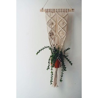 2 giỏ treo chậu cây - macrame