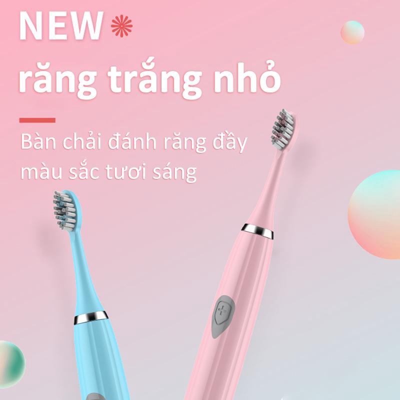 【Miễn phí 7 đầu bàn chải đánh răng mới】Bàn chải đánh răng điện thông minh dành cho người lớn không thấm nước mềm [E802]