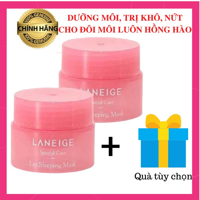 [CHÍNH HÃNG] Mặt Nạ Ủ Môi Laneige Màu Hồng (Dạng Kem) Chống Thâm Khô Môi Chính Hãng Hũ Mini 3g