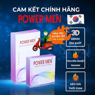 Bao cao su 3D 49mm POWER MEN kéo dài thời gian quan hệ chống xuất tinh sớm